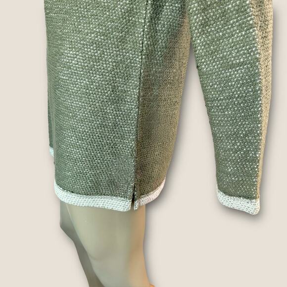 Jadelynn Brooke 1/4 Zip Pullover Sweater Waffle Knit Boyfriend Womens S Green - Picture 8 of 14